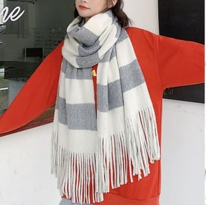 Chunky Oversized Soft Winter Wool Scarf w/Fringe